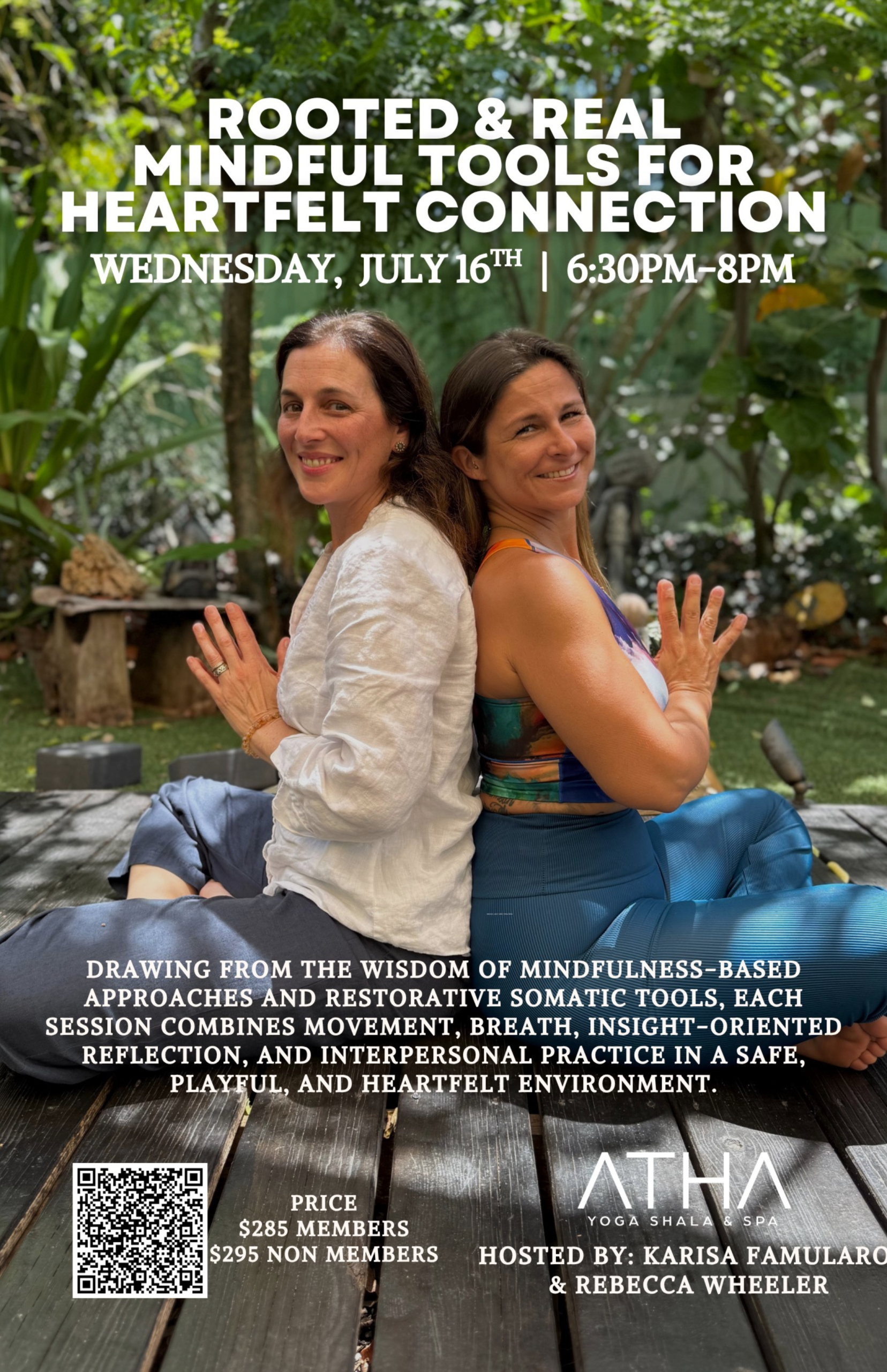 flyer for Rooted & Real: Mindful Tools for Heartfelt Connection