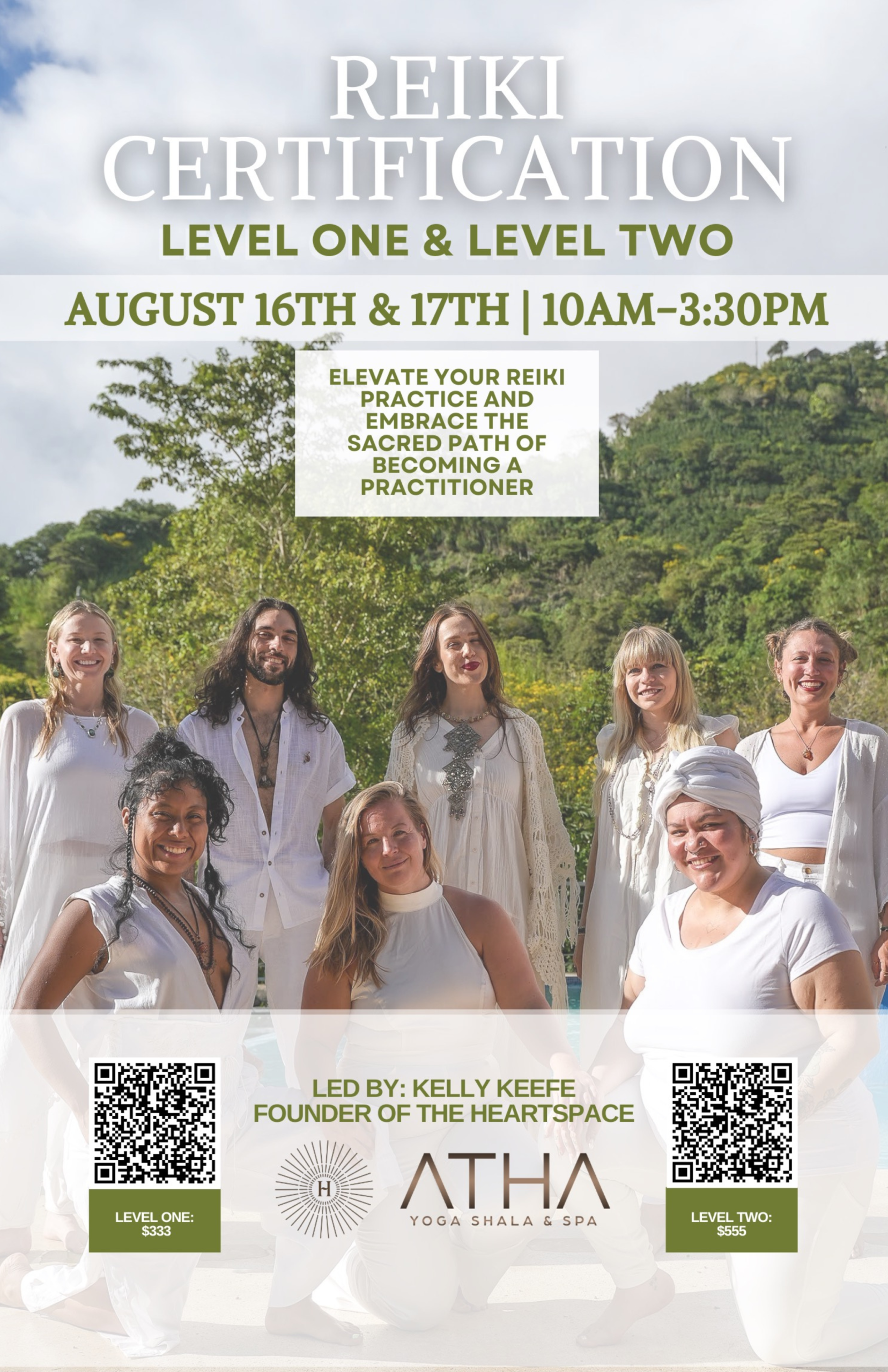 Flyer for Reiki Level 1 Certification Training