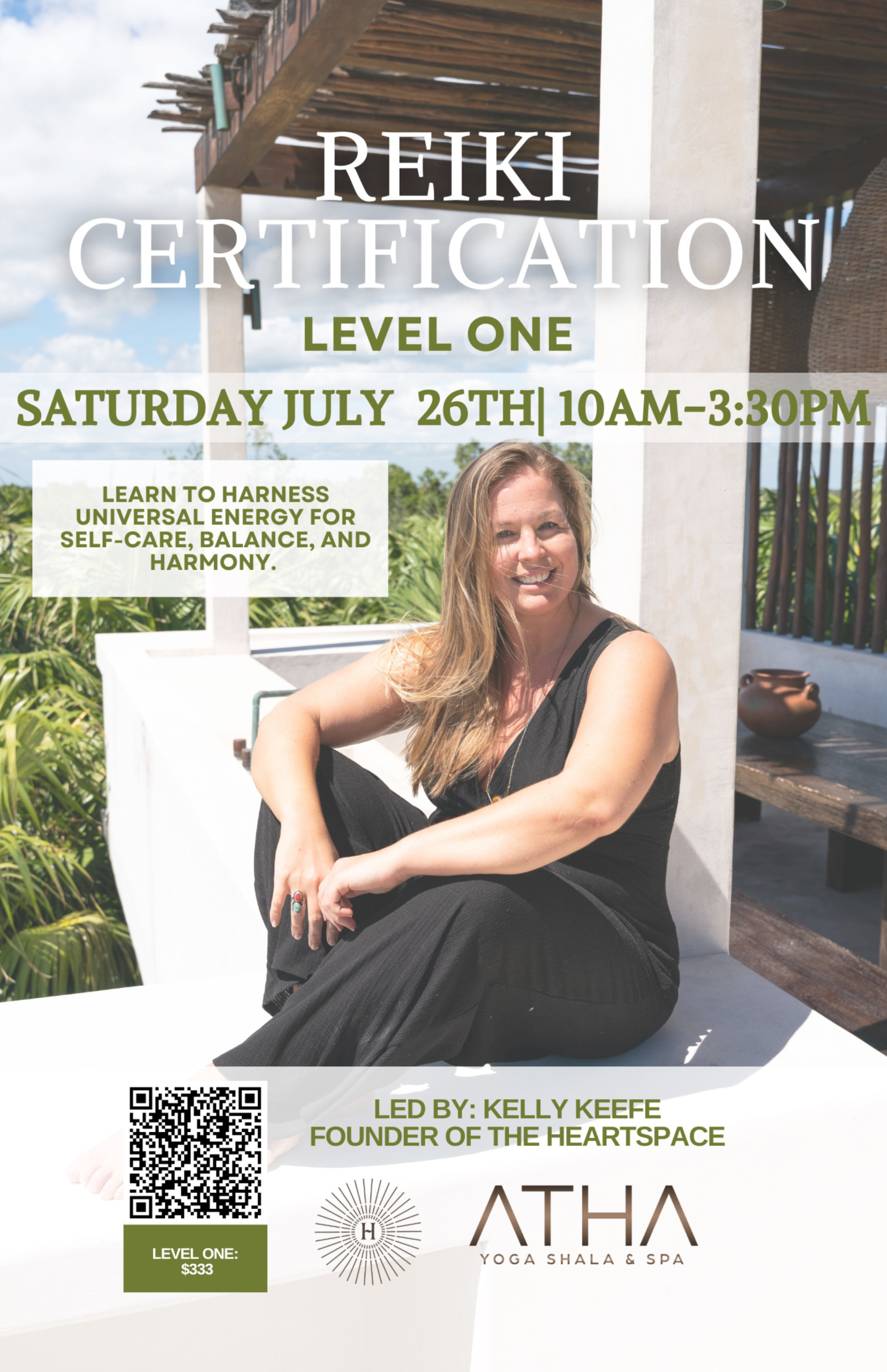 Flyer for Reiki Level 1 Certification Training